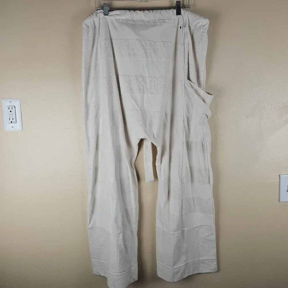 Free People Beach Island Boho Set Crop Top Wrap Terry V Neck‎ And Pants